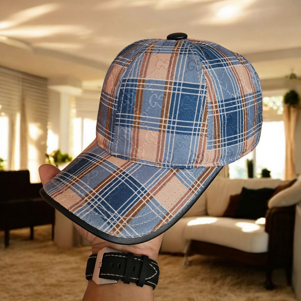 Casquette Gucci biege & bleu