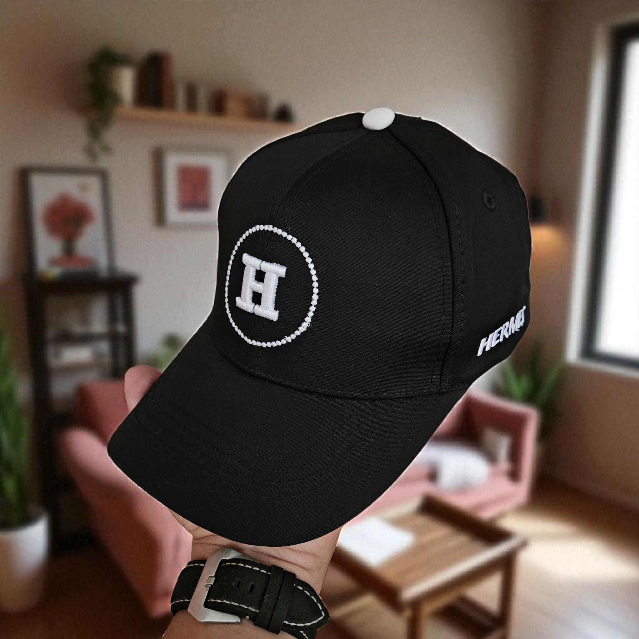 Casquette hermes noir